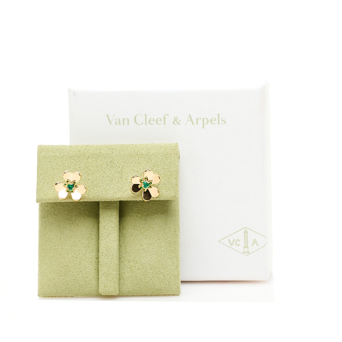 18K Yellow Gold Emerald Mini Frivole Earrings