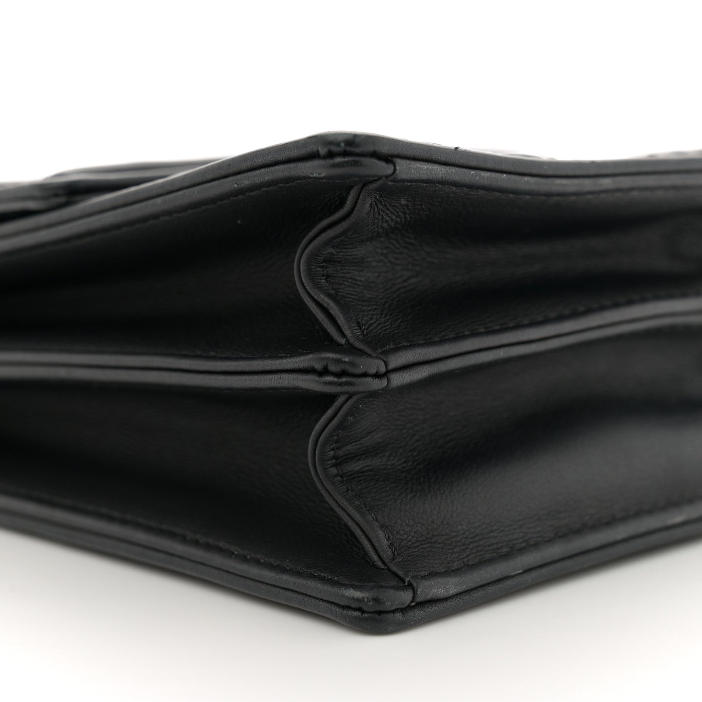 Ultra Matte Calfskin Studded Vertical Diorama Black