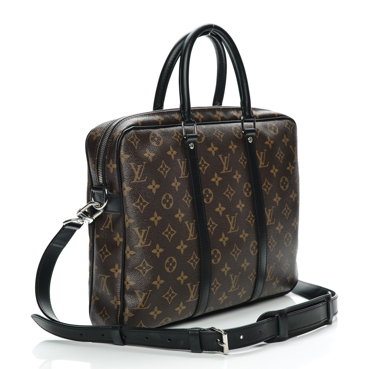 Louis Vuitton Monogram Macassar Porte-Documents Voyage PM 3 of 7