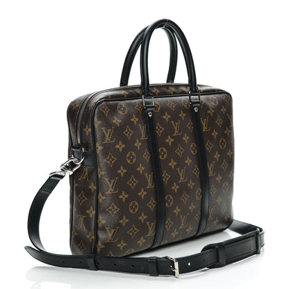 Louis Vuitton Monogram Macassar Porte-Documents Voyage PM 3 of 7