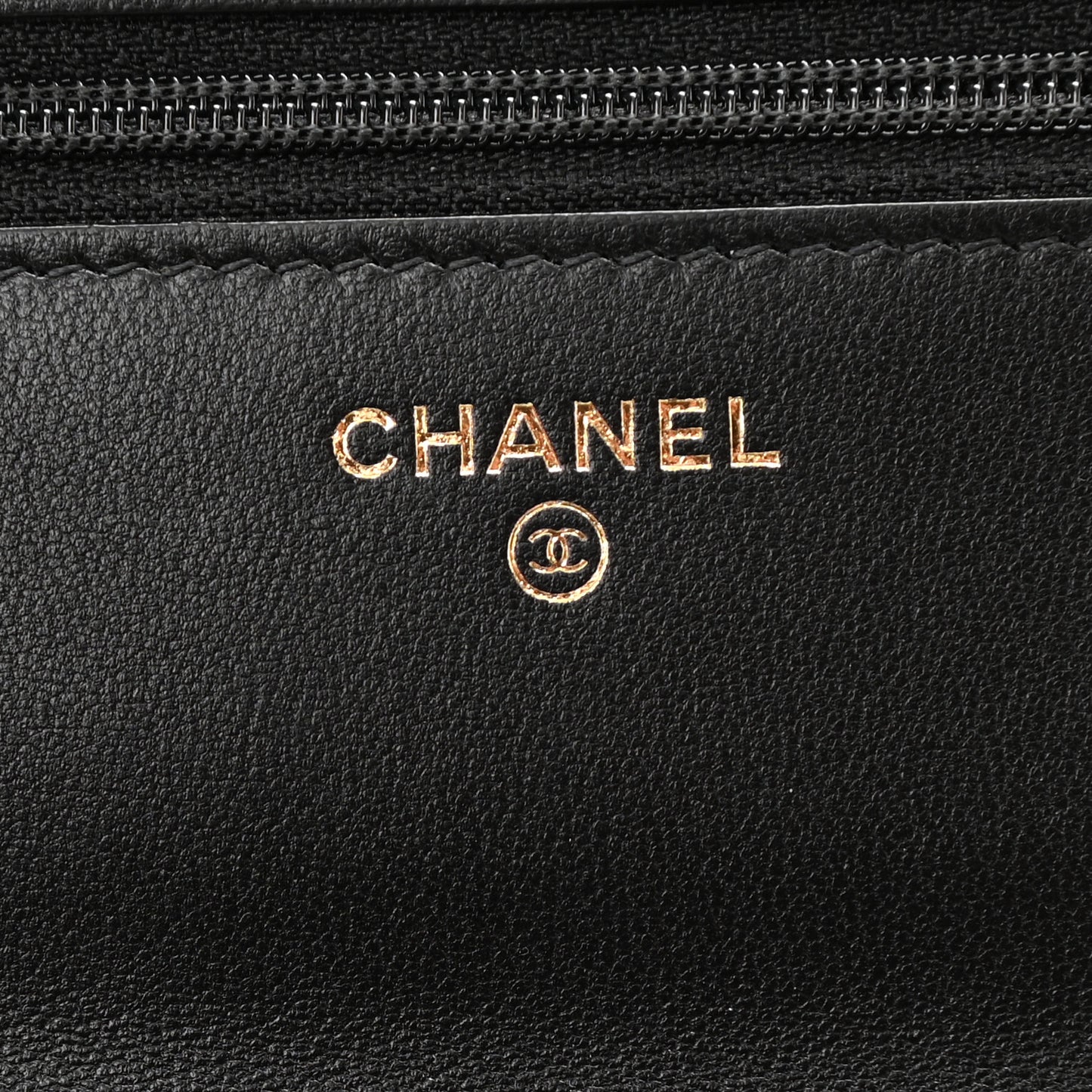 Lambskin Quilted Trendy CC Wallet On Chain WOC Black