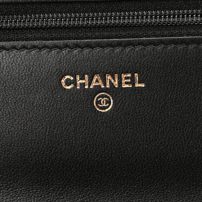 Chanel Lambskin Quilted Trendy CC Wallet On Chain WOC Black 6 of 12
