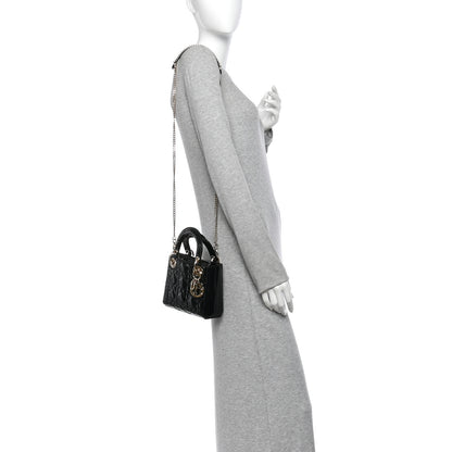 Christian Dior Patent Cannage Mini Lady Dior Black 2 of 10