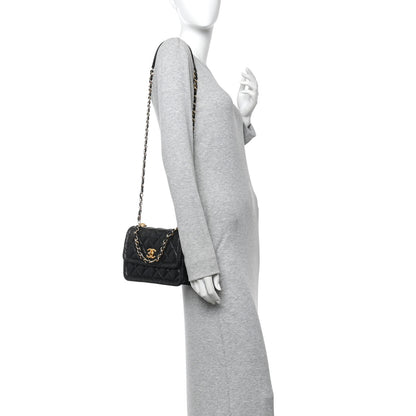 Chanel Shiny Lambskin Quilted Mini Flap Black 2 of 10