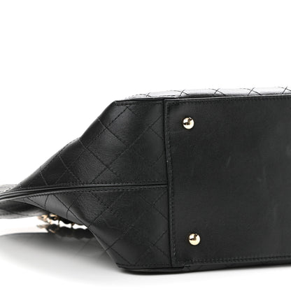 Chanel Calfskin Stitched Shopping Tote Black 9 of 10