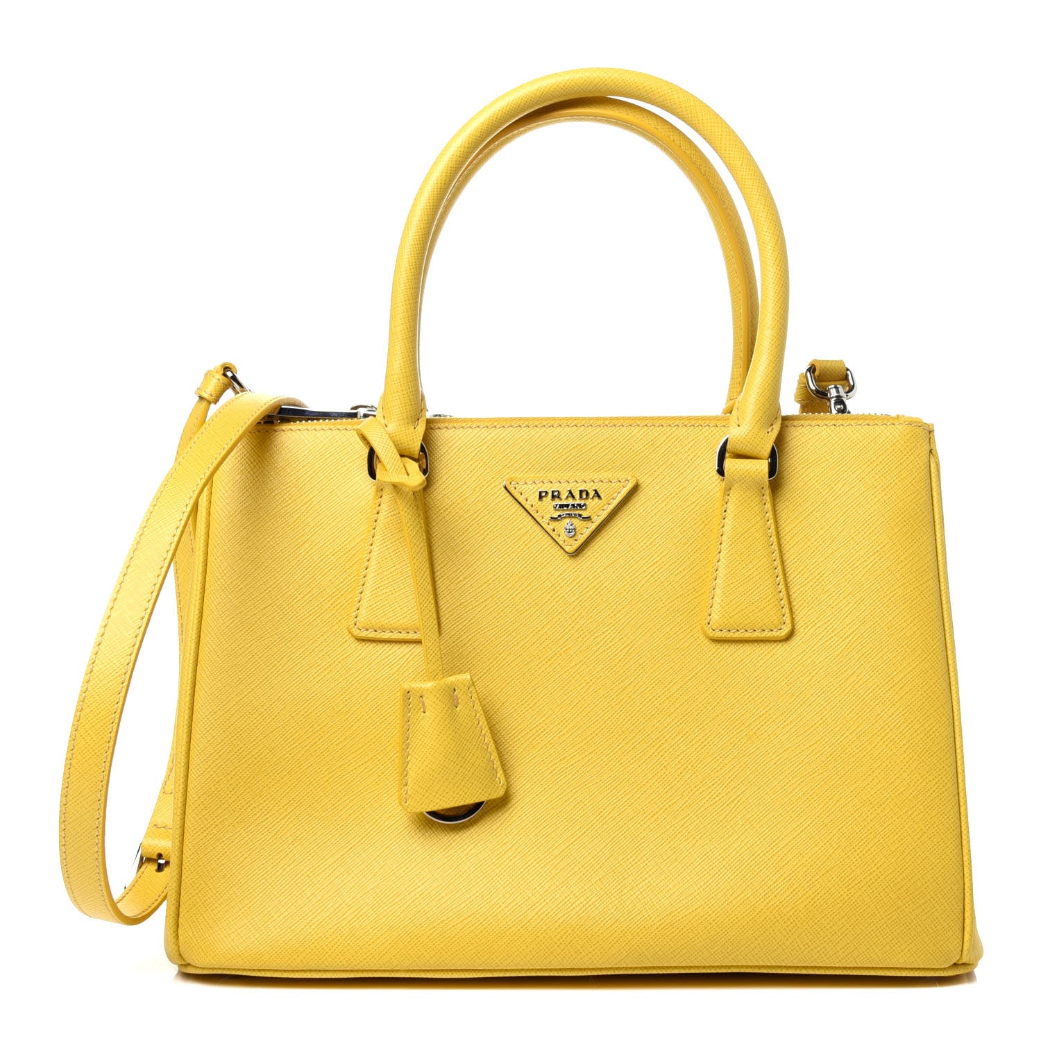 Prada Saffiano Small Galleria Double Zip Tote Soleil 1 of 20