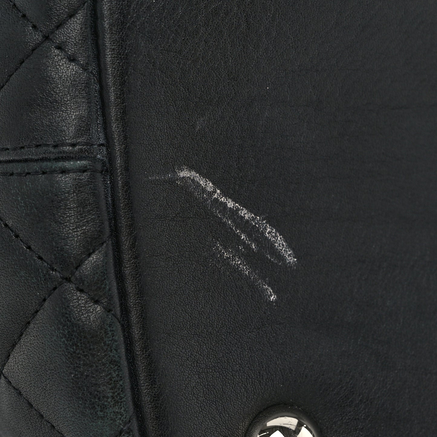 Calfskin Quilted Large Cambon Tote Black