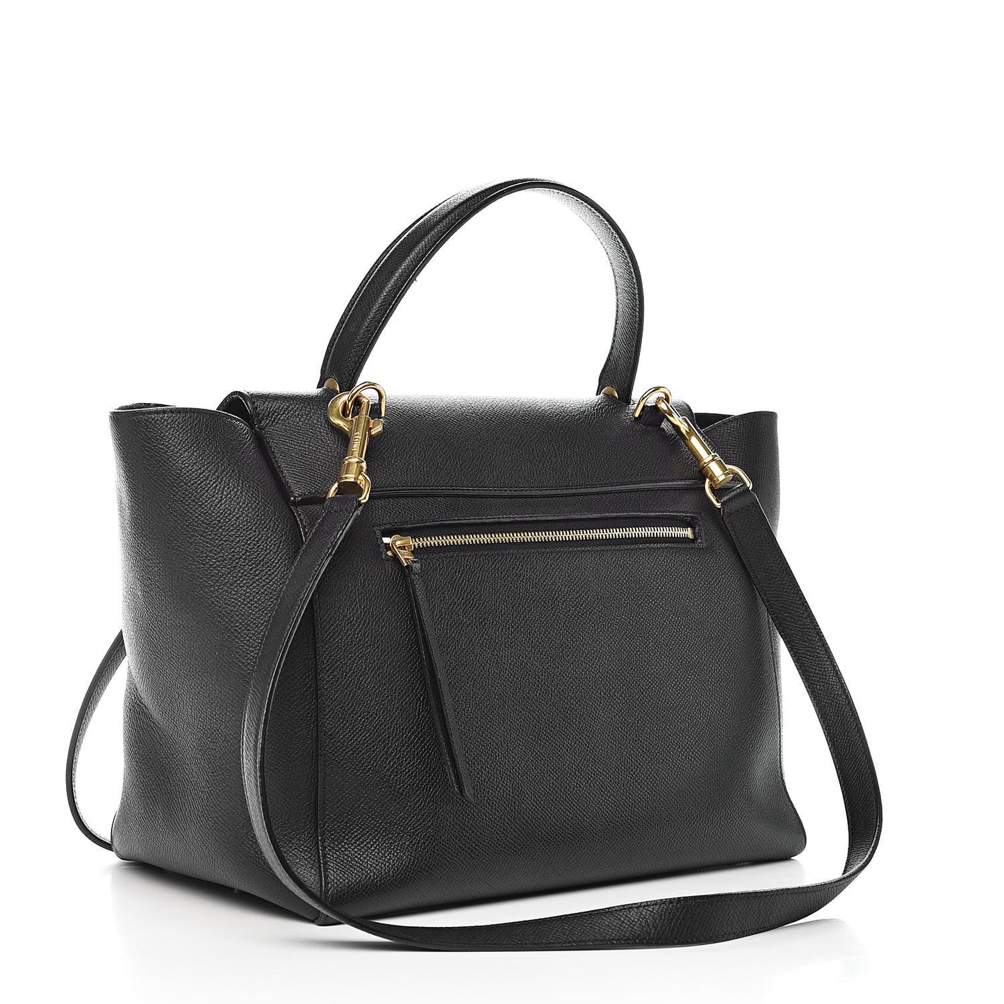 Grained Calfskin Mini Belt Bag Black
