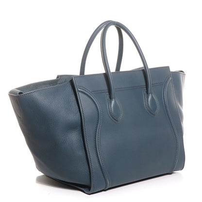 Celine Supple Calfskin Medium Phantom Luggage Slate Blue 3 of 7