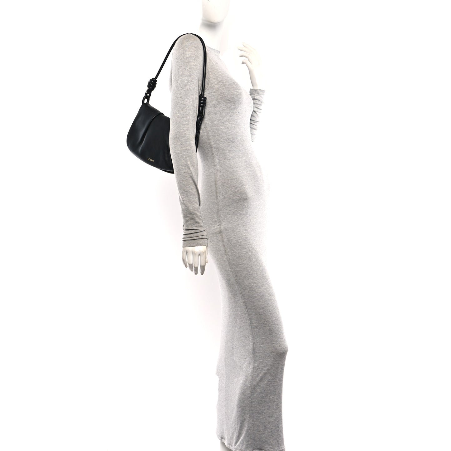 Shiny Nappa Calfskin Paseo Satchel Black