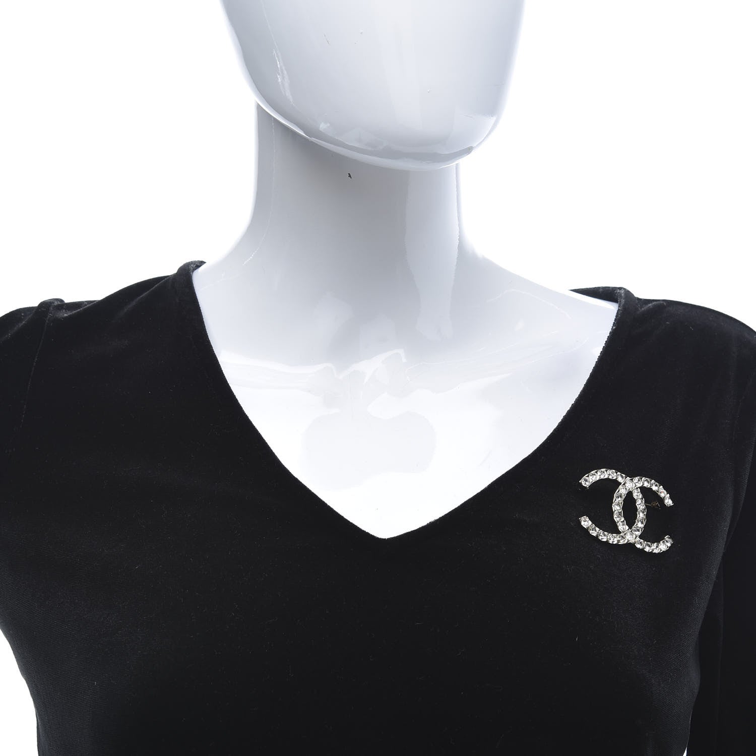 Chanel Baguette Crystal High Society CC Brooch Gold 2 of 5