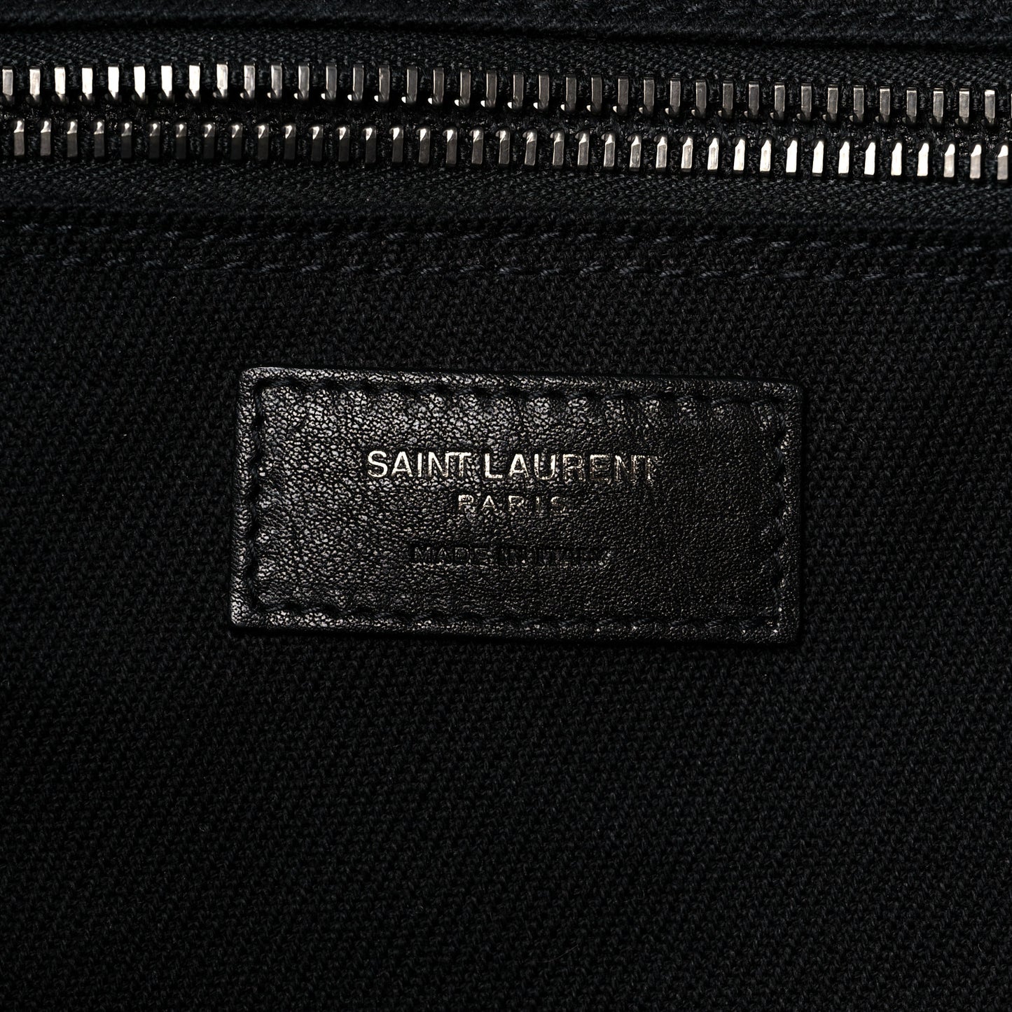 Linen Calfskin Rive Gauche Tote Black