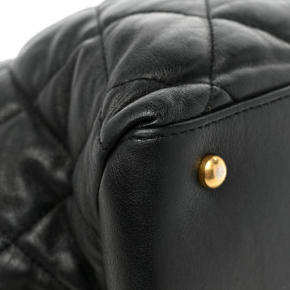 Chanel Calfskin Quilted Large Soft Elegance Tote Black 16 of 25