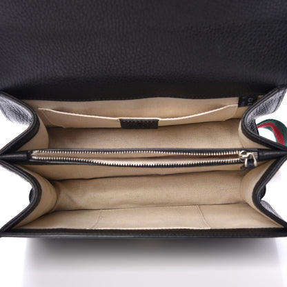 Gucci Dollar Calfskin Crystal Web Medium Dionysus Bamboo Top Handle Bag Black Black Diamond 5 of 7