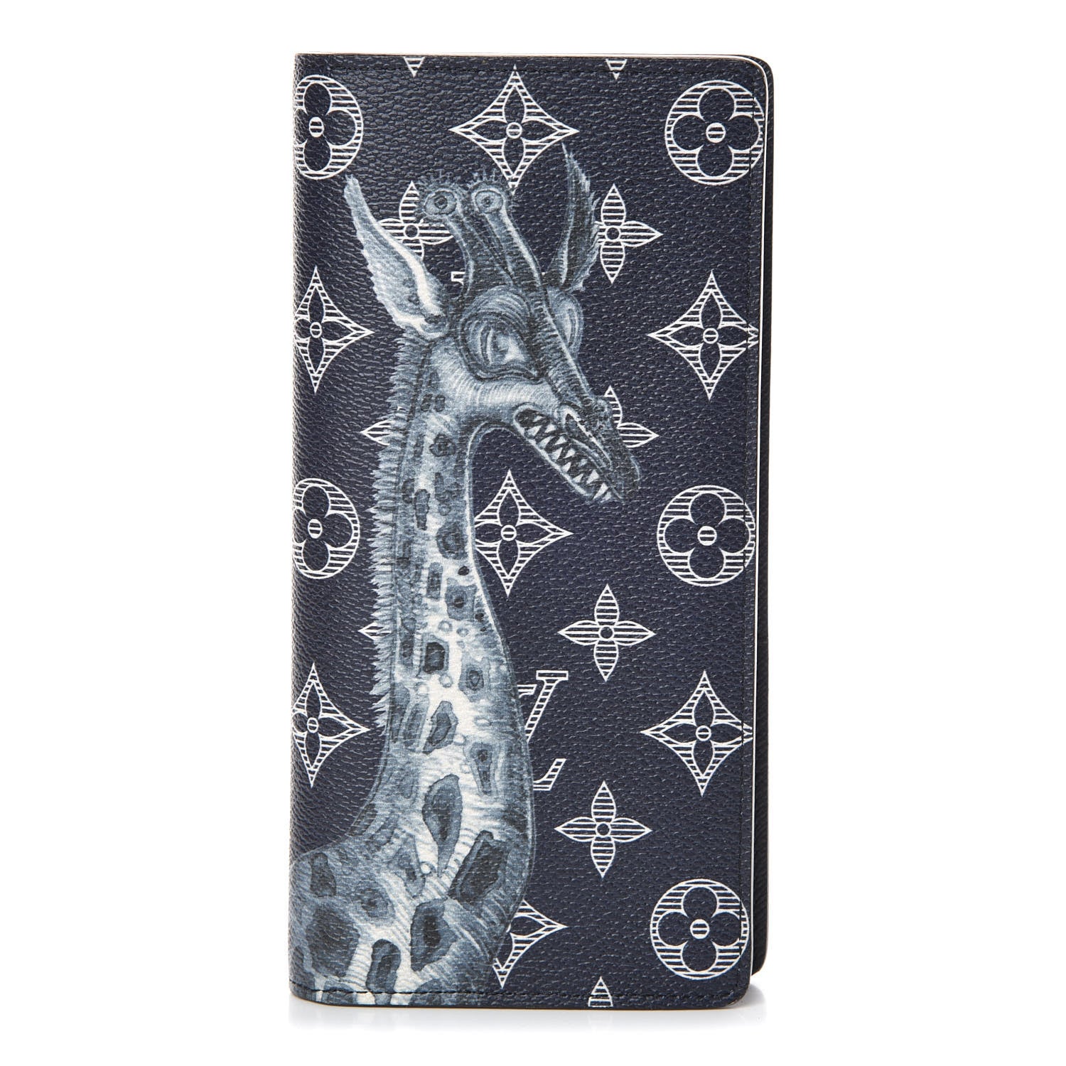 Louis Vuitton Savane Monogram Chapman Giraffe Brazza Wallet Encre 1 of 7
