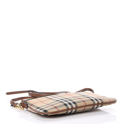 Burberry Horseferry Check Peyton Crossbody Clutch Bag Brown 4 of 15