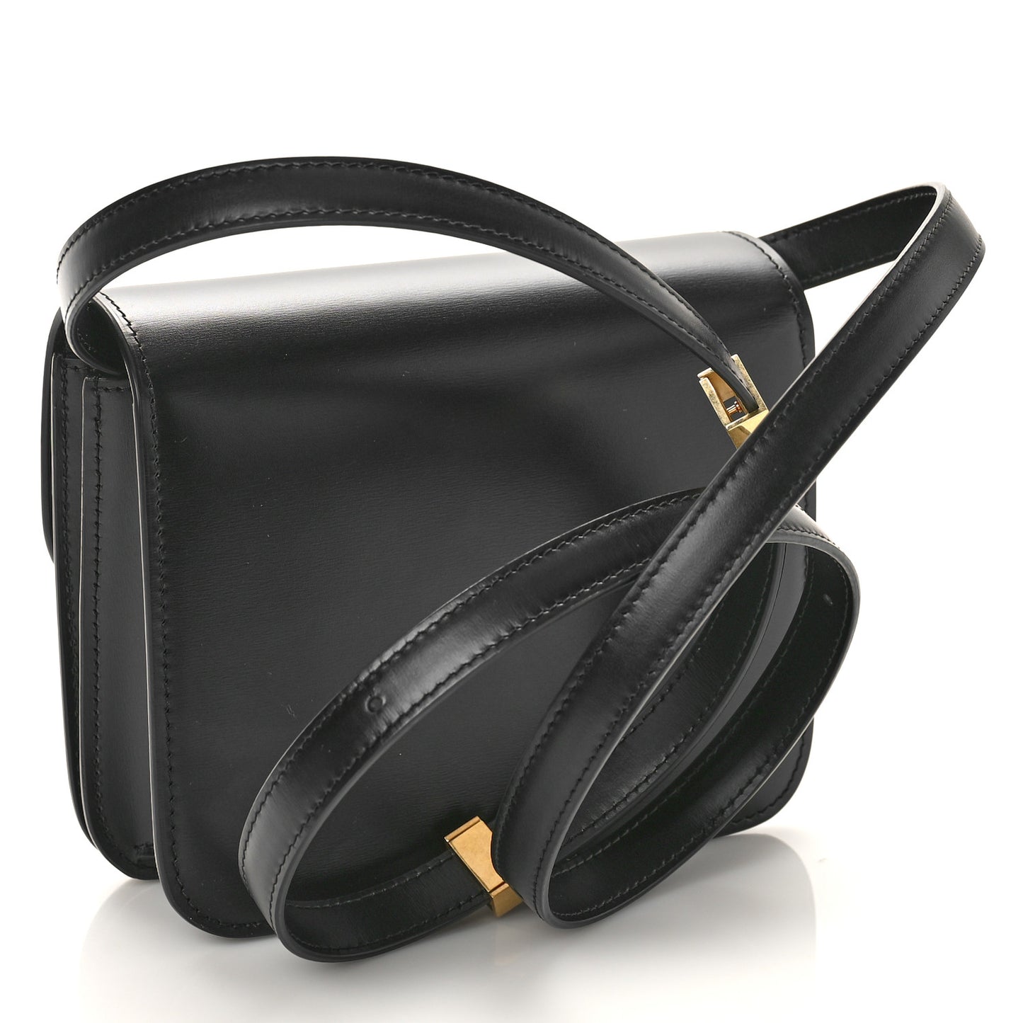 Box Calfskin Teen Classic Box Flap Bag Black