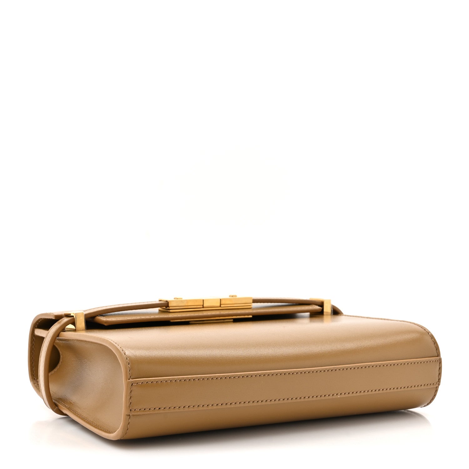 Saint Laurent Smooth Calfskin Mini Manhattan Shoulder Bag Natural Tan 4 of 12