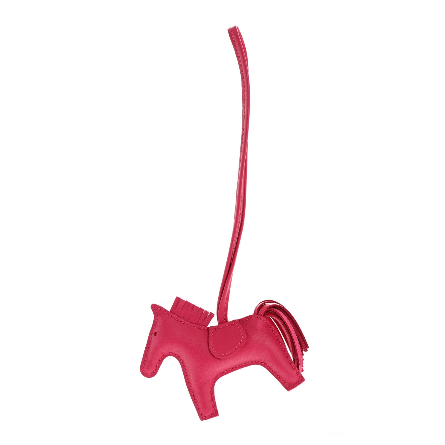 Hermes Milo Lambskin Grigri Rodeo Horse Bag Charm PM Rose Mexico 1 of 4