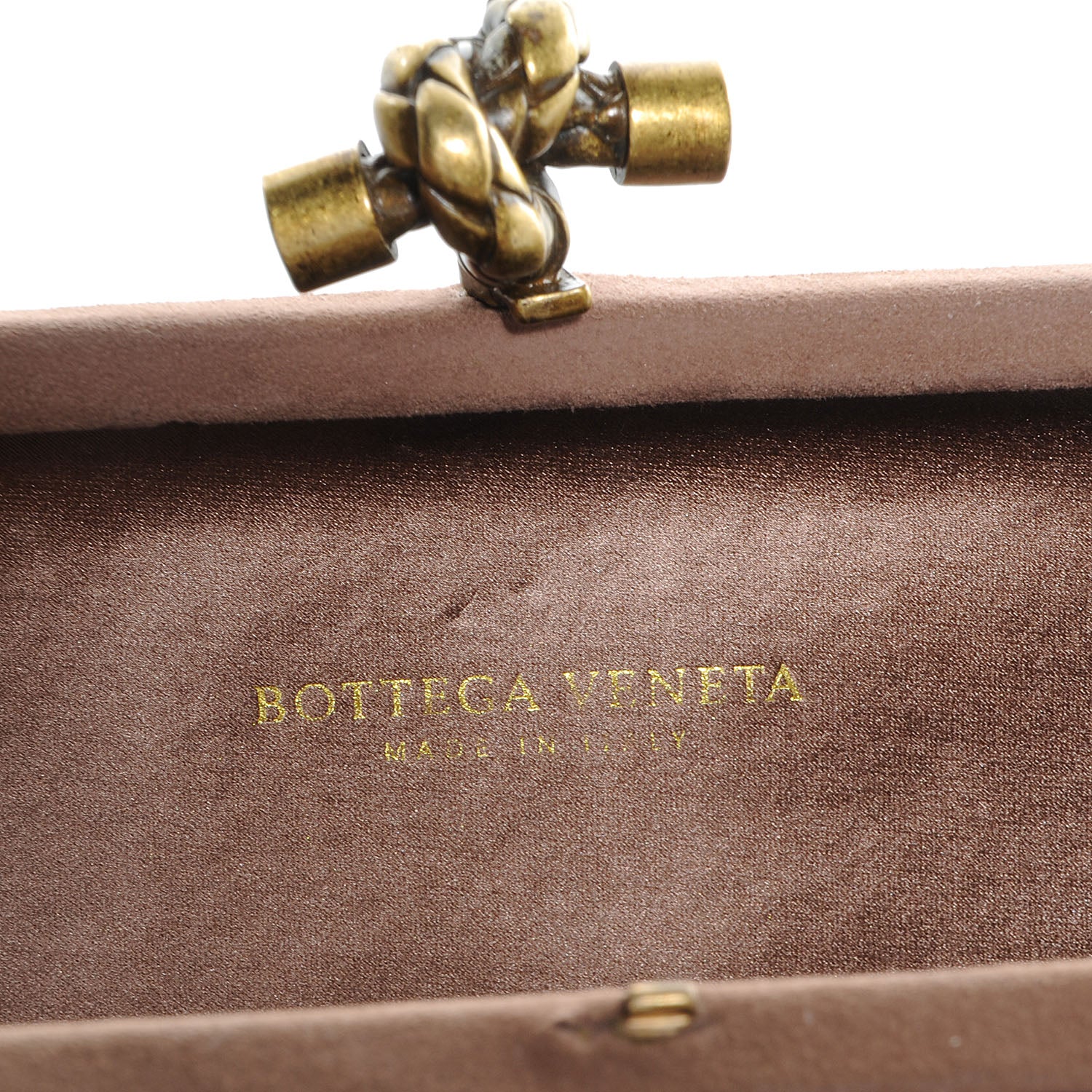 Bottega Veneta Satin Knot Clutch Dawn 6 of 7