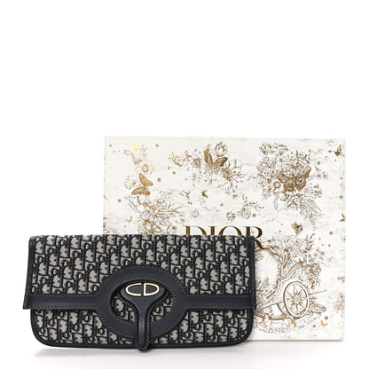 Christian Dior Oblique Fold Over Clutch Blue 8 of 8