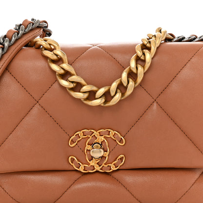 Chanel Lambskin Quilted Medium Chanel 19 Flap Brown 8 of 12