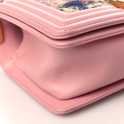 Chanel Lambskin Tweed Quilted Small Boy Flap Pink 7 of 12
