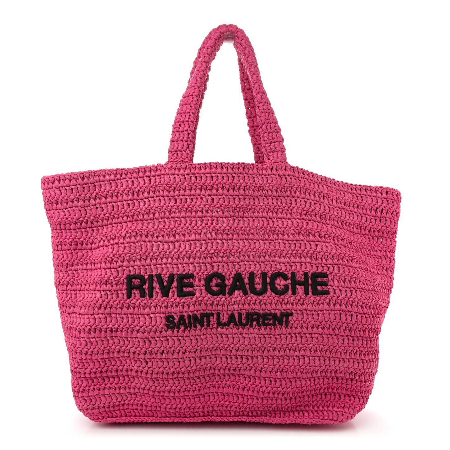 Raffia Rive Gauche Tote Pink