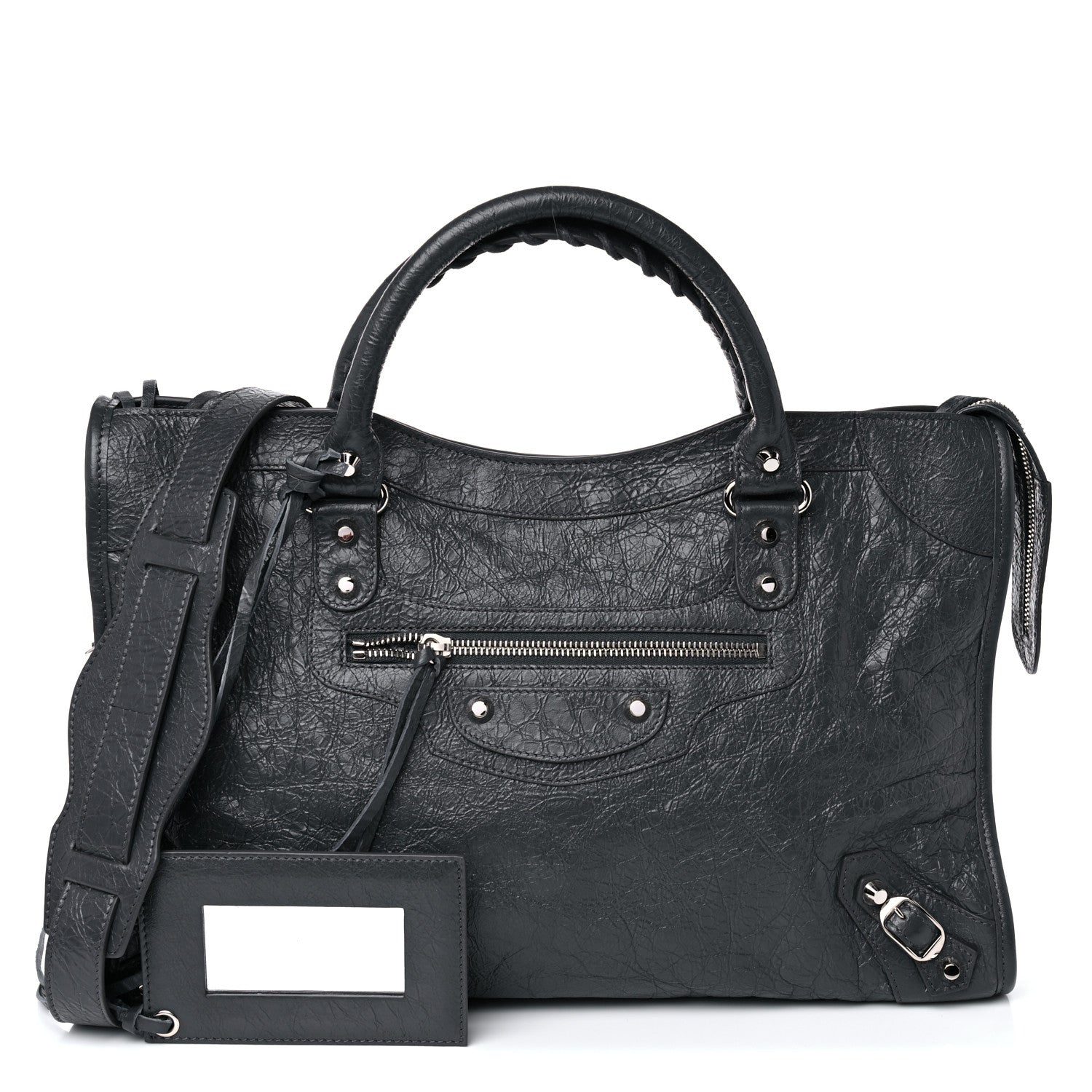 Balenciaga Agneau Classic Silver Hardware City Gris Fossile 1 of 9