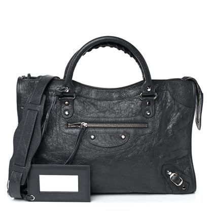 Balenciaga Agneau Classic Silver Hardware City Gris Fossile 1 of 9