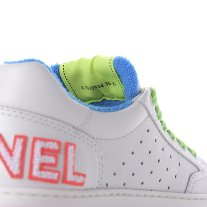 Chanel Calfskin Womens Logo Sneakers 36.5 Pink Multicolor 8 of 9