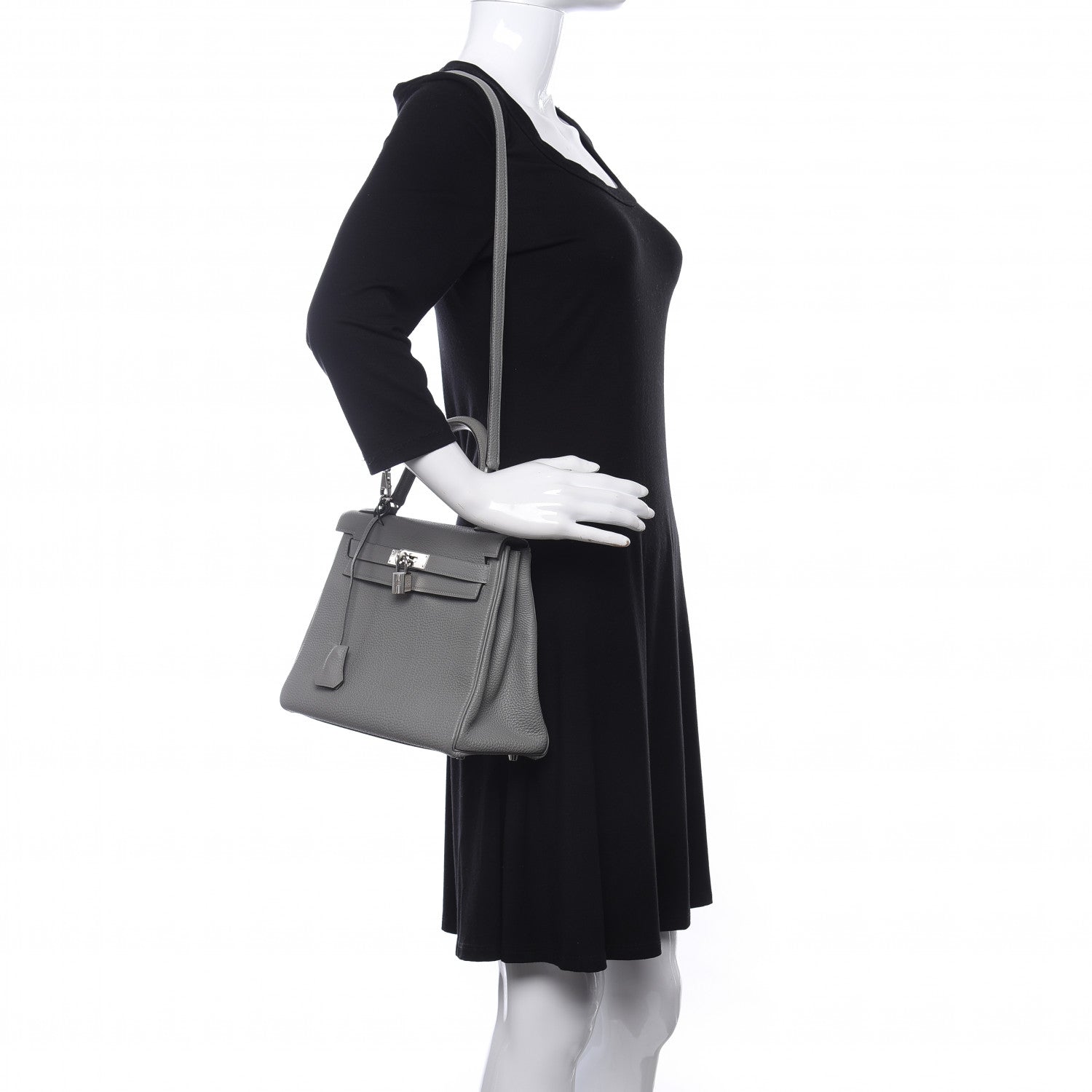 Hermes Togo Kelly Retourne 28 Gris Mouette 1 of 11
