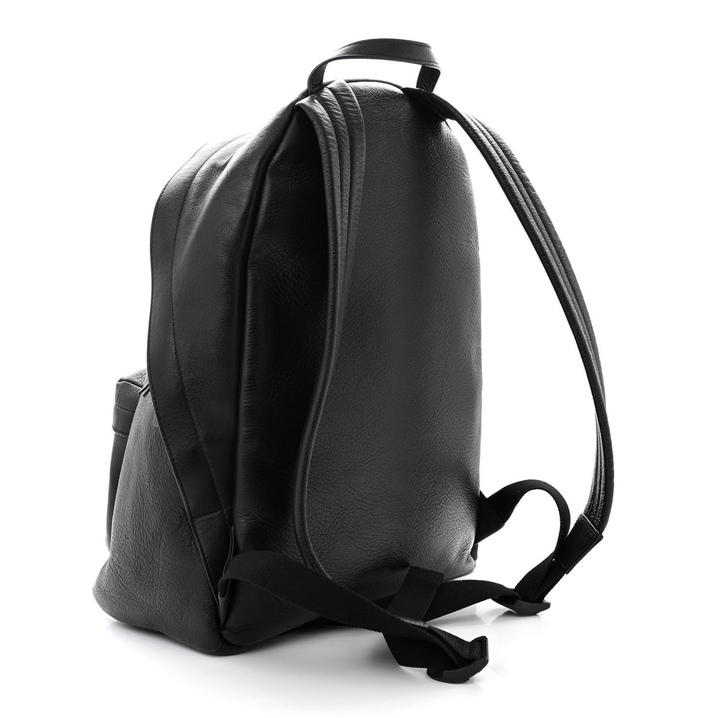 Smooth Calfskin Logo Small Everyday Backpack Black Red White