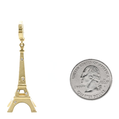 Louis Vuitton 18K Yellow Gold Diamond Eiffel Tower Charm 2 of 4