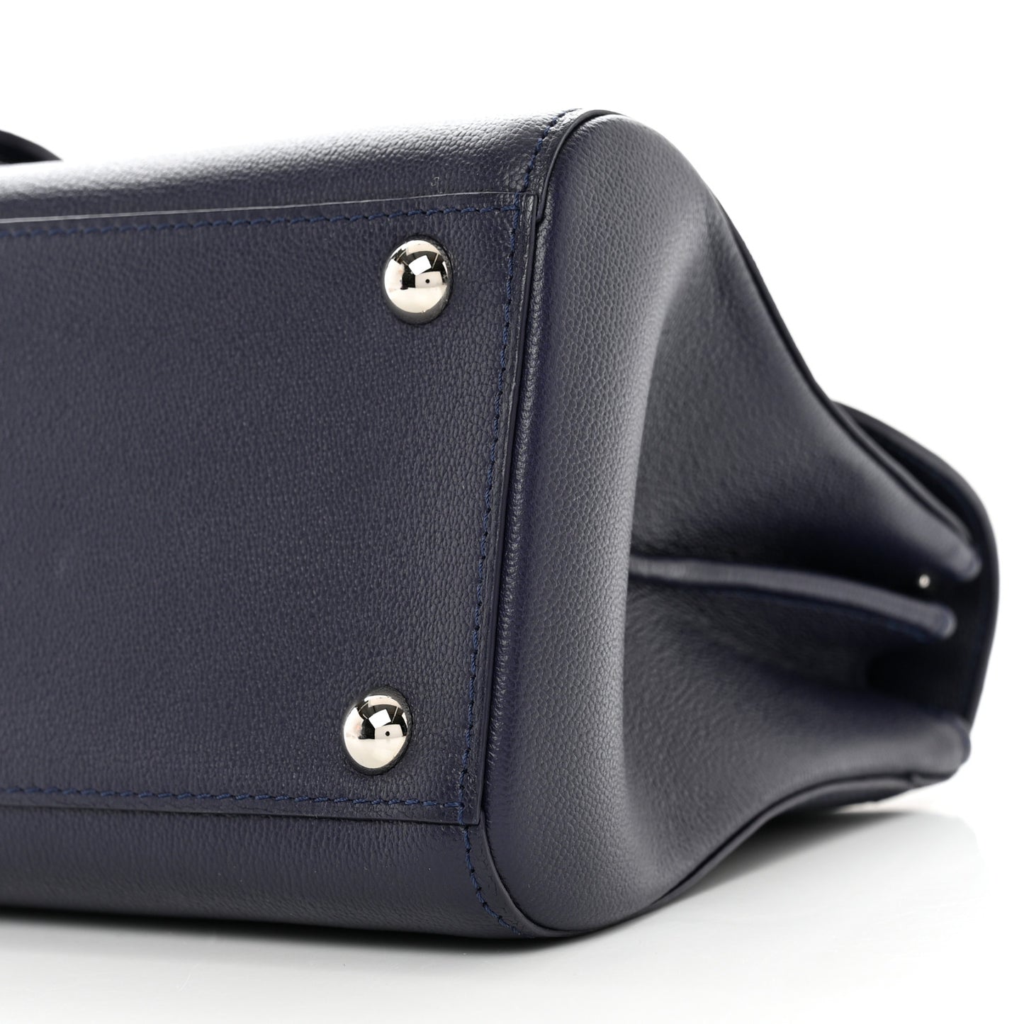 Calfskin Mini Brillant East West Satchel Navy