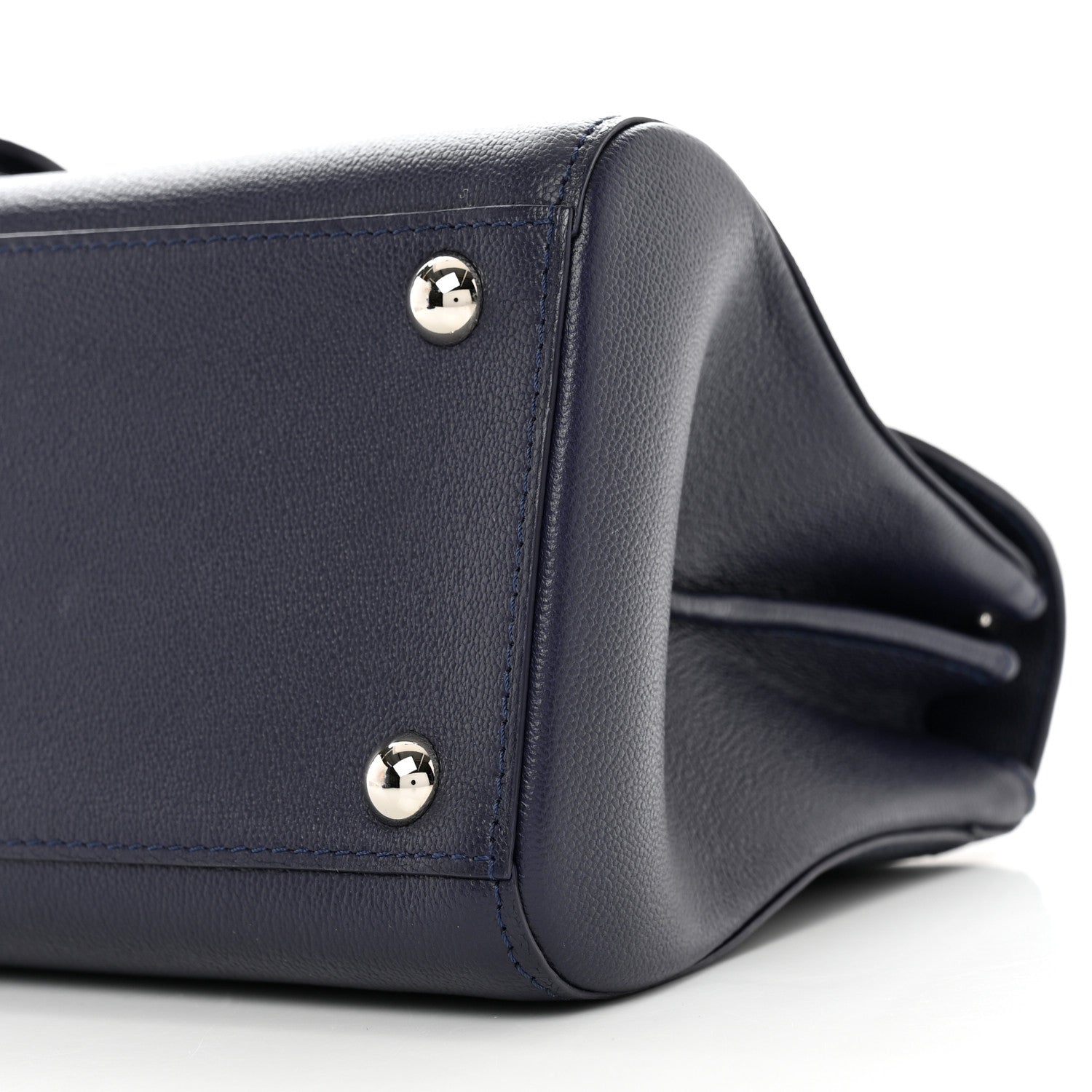 Delvaux Calfskin Mini Brillant East West Satchel Navy 10 of 11