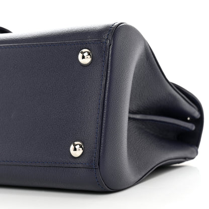 Delvaux Calfskin Mini Brillant East West Satchel Navy 10 of 11