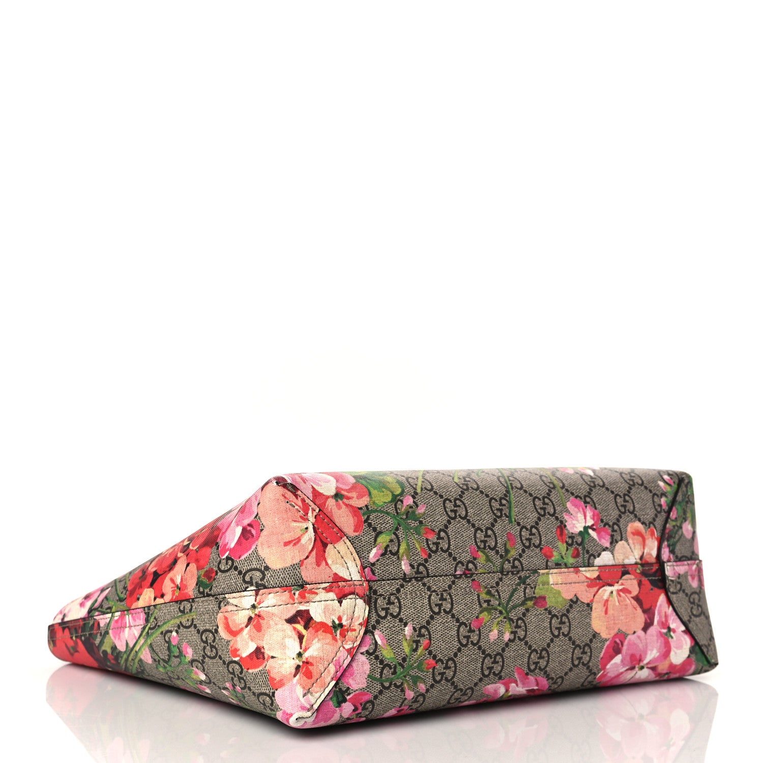 Gucci GG Supreme Monogram Blooms Small Reversible Tote Beige Multicolor Dry Rose 4 of 20