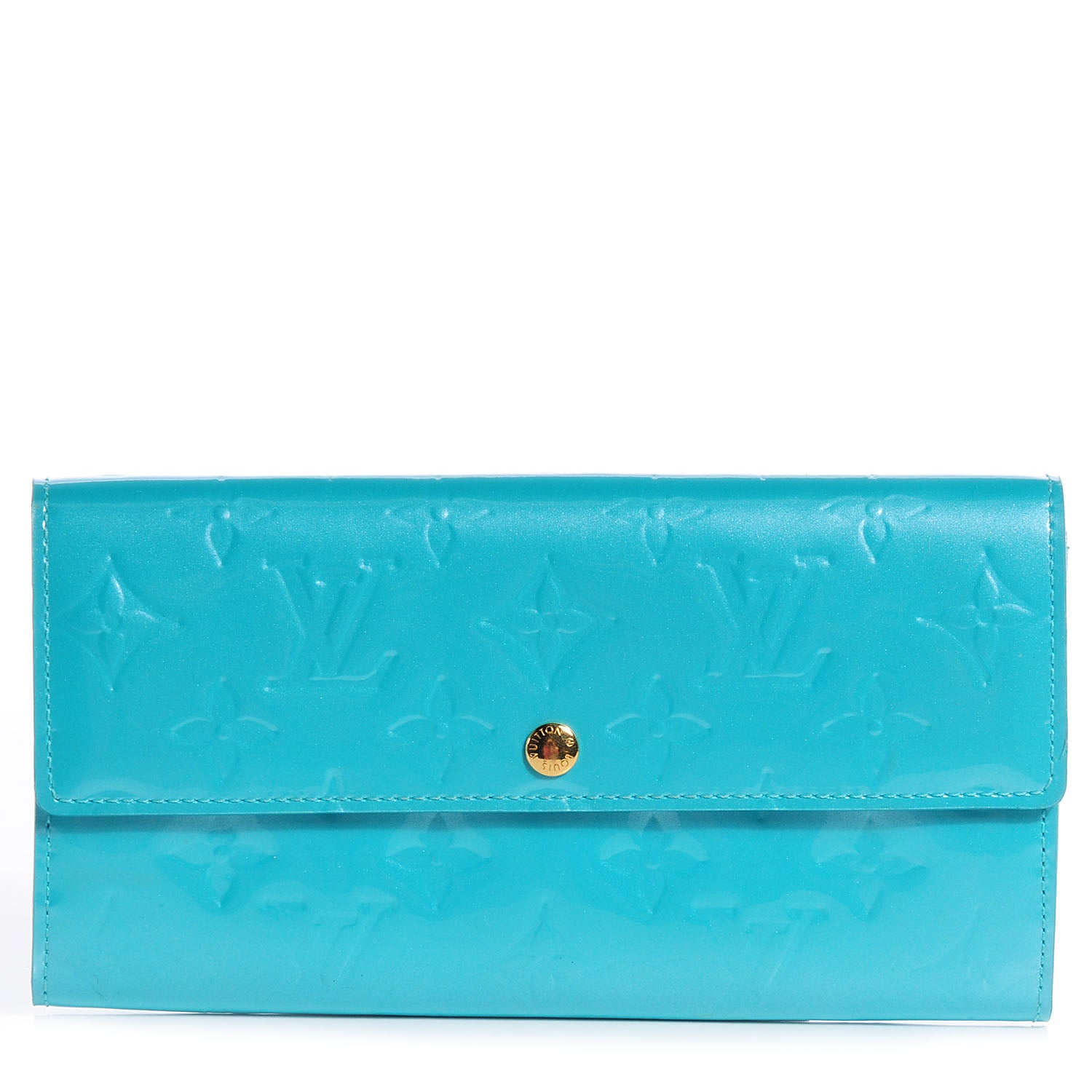 Louis Vuitton Vernis Sarah Wallet Blue Lagon 1 of 7