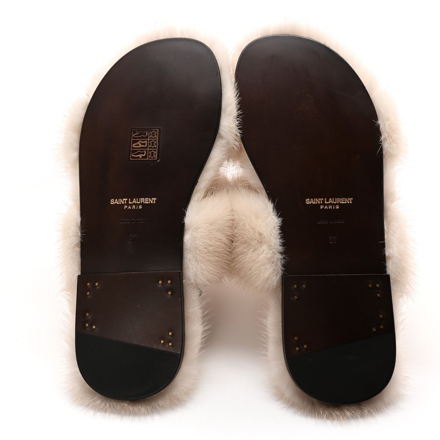 Saint Laurent Mink Bleach Slides 37 White 5 of 7