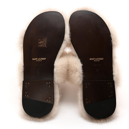Saint Laurent Mink Bleach Slides 37 White 5 of 7