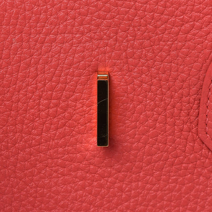 Hermes Taurillon Clemence Birkin 35 Rouge Pivoine 23 of 37