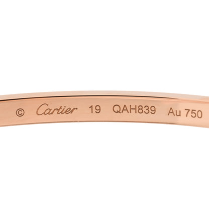 Cartier 18K Pink Gold Diamond Small LOVE Paved Bracelet 19 3 of 5