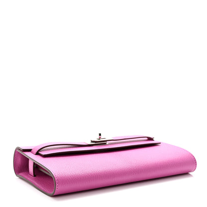 Hermes Chevre Mysore Kelly Wallet To Go Magnolia 4 of 8