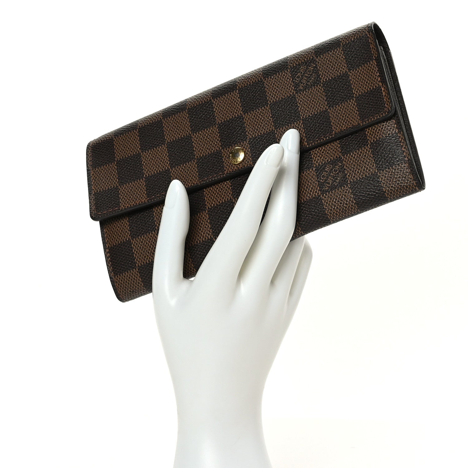 Louis Vuitton Damier Ebene Sarah Wallet 2 of 9