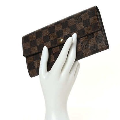 Louis Vuitton Damier Ebene Sarah Wallet 2 of 9