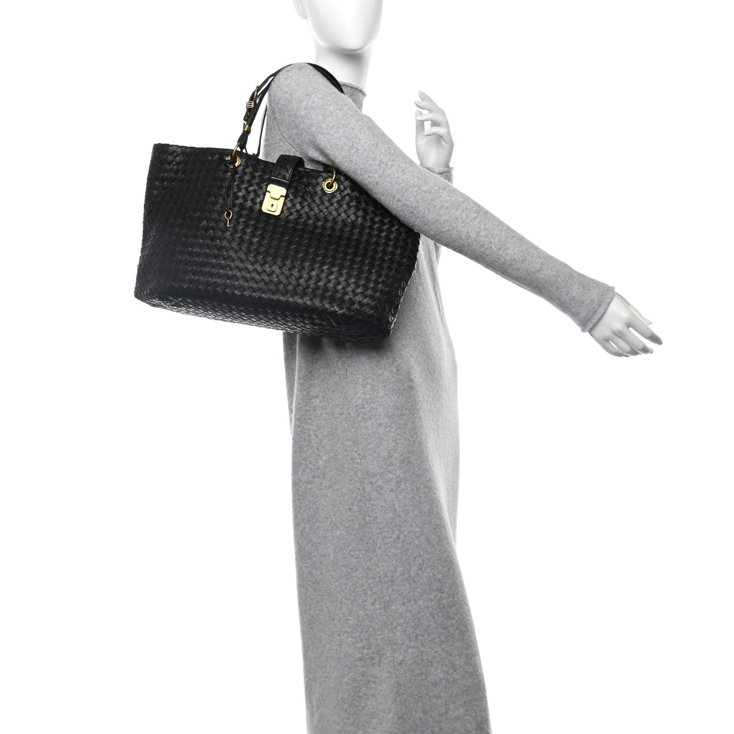 Bottega Veneta Nappa Intrecciato Large Capri Tote Ebano 2 of 13