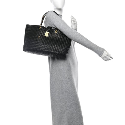 Bottega Veneta Nappa Intrecciato Large Capri Tote Ebano 2 of 13