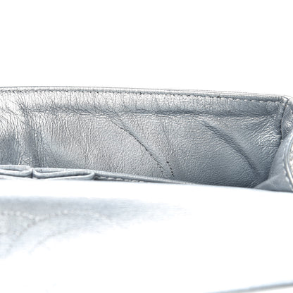 Chanel Metallic Lame Quilted Small Double Flap Silver 10 of 15