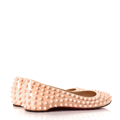 Christian Louboutin Patent Gozul Spikes Flats 36.5 Nude 4 of 11